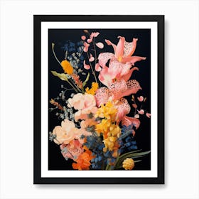 Surreal Florals Snapdragon 1 Flower Painting Art Print