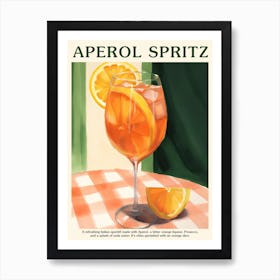 Aperol Spritz Cocktail Poster Kitchen Art Green Art Print