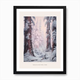 Dreamy Winter National Park Poster  Sequoia National Park United States 3 Art Print
