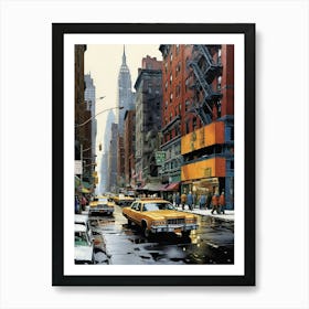 New York City Taxis Art Print