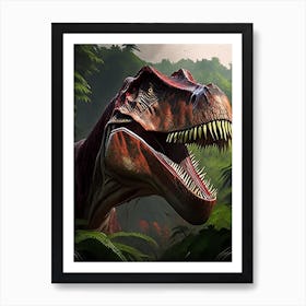 Tarbosaurus Illustration Dinosaur Art Print