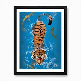 Tiger In Water 1 Art Print
