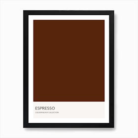 Espresso Colour Block Poster Art Print