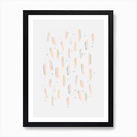 Abstract Peach Lines Poster