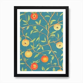 Common Persimmon tree Vintage Botanical Art Print