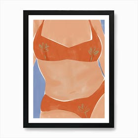 Orange Bikini Art Print