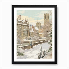 Vintage Winter Illustration Oxford United Kingdom 3 Art Print