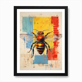 Bee Collage Inspired 1 Art Print