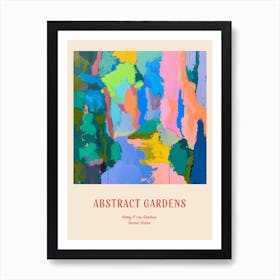 Colourful Gardens Harry P Leu Gardens Usa 2 Red Poster Art Print