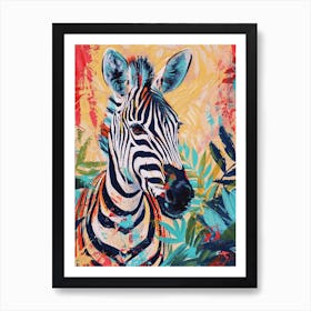 Zebra Brushstrokes 2 Art Print