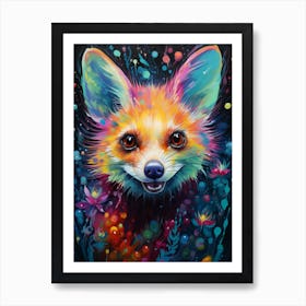  A Hidden Possum Vibrant Paint Splash 3 Art Print