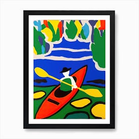 Kayacking In The Style Of Matisse 4 Poster