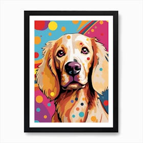 Pop Art Graphic Design Style Golden Retriever 2 Art Print