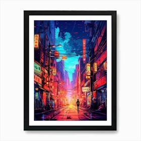 City At Night 15 Art Print