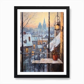 Winter Cityscape Quebec City Canada 3 Art Print