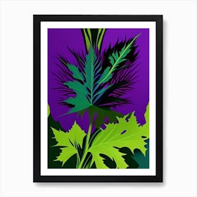 Thistle Leaf Vibrant Inspired 3 Art Print