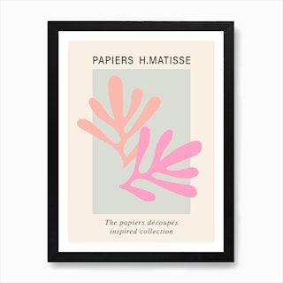 Matisse Cutout Pink Poster Wall Art Art Print