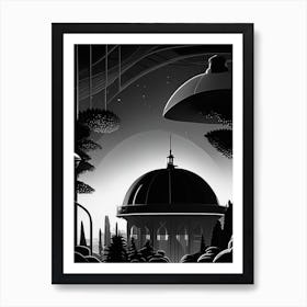 Observatory Noir Comic Space Art Print