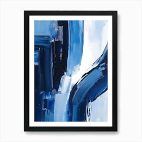 Abstract Blue Painting 3 Art Print