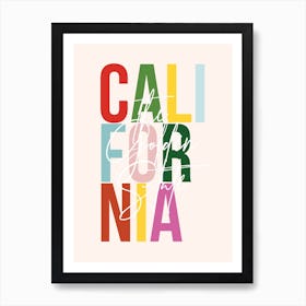 California The Golden State Color Art Print