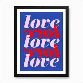 Love Blue Art Print