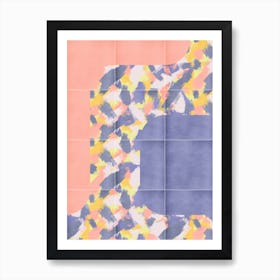 Messy Painted Tiles 01 Art Print