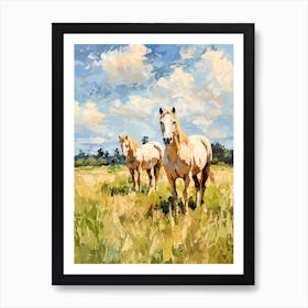 Horses Painting In Lexington Kentucky, Usa 4 Art Print