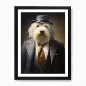 Gangster Dog Old English Sheepdog 2 Art Print