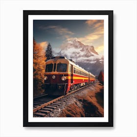 Train In The Mountains 1 Art Print