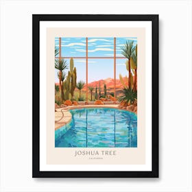 Joshua Tree California 2 Midcentury Modern Pool Poster Art Print