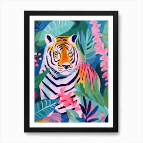 Tiger In The Jungle, Matisse Inspired 1 Art Print