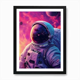 Space Astronaut Painting Art Print