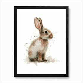 Mini Satin Rabbit Nursery Illustration 3 Art Print