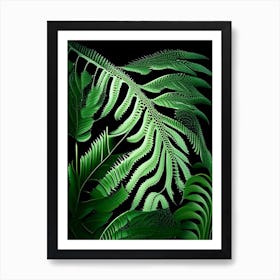 Netted Chain Fern Vibrant Art Print