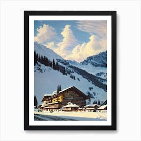 Adelboden, Switzerland Ski Resort Vintage Landscape 1 Skiing Poster Art Print