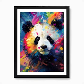 Panda Art In Abstract Art Style 1 Art Print