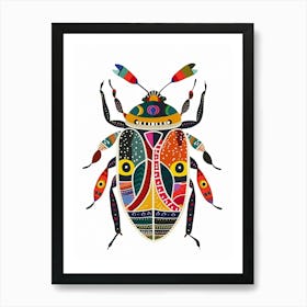 Colourful Insect Illustration Pill Bug 5 Art Print