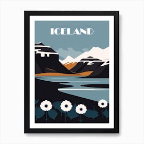 Iceland, Vintage Travel Poster Art Print