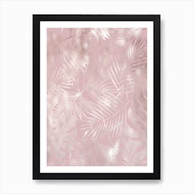 Pink on Pink Leaves Art Print