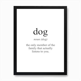 Dog Meaning Print Art Print