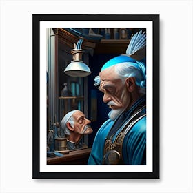 Portrait Of An Old Man Art Print