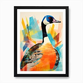 Bird Painting Collage Goose 3 Art Print
