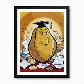 Pear With A Diploma Art Print