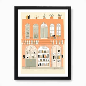 Valencia The Book Nook Pastel Colours 1 Art Print