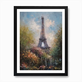 Eiffel Tower Paris France Pissarro Style 19 Art Print