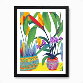 Orchid Eclectic Boho Art Print