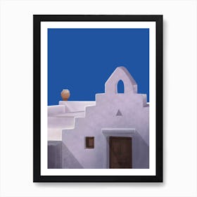 A Play Of Shapes Santorini Art Print