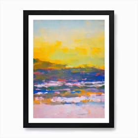 Half Moon Bay, Antigua Bright Abstract Art Print