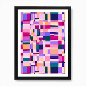 Austin Painted Abstract - Pink Art Print