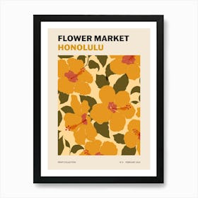 Honolulu Flower Market Art Print